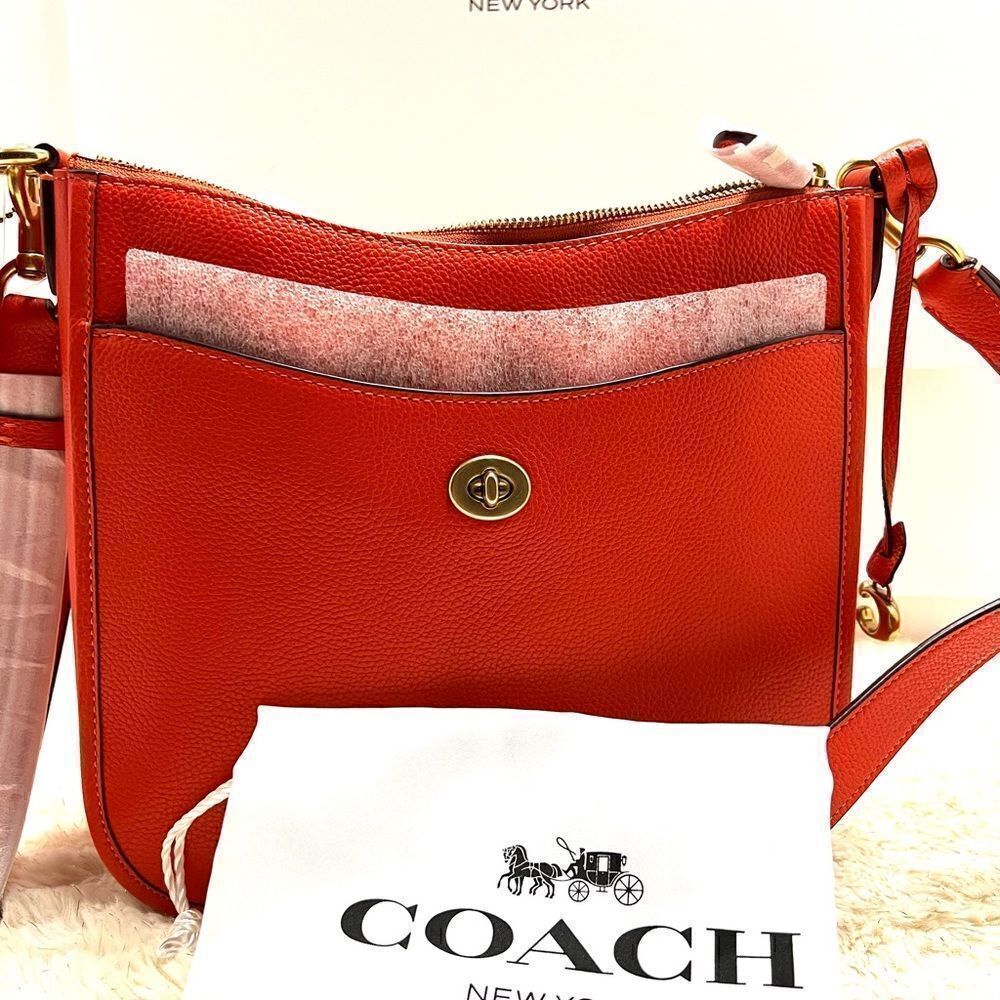 🔥🎁NWT! Coach C8483 Chaise Crossbody Polished pebble leather Msrp:$295.00 - Picture 6 of 8